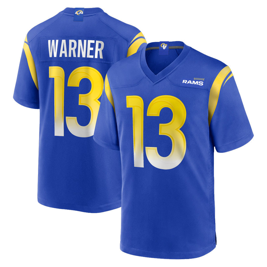 Tlead LA.Rams #13 Kurt Warner Player Royal Retired Limited Stitched Jerseys