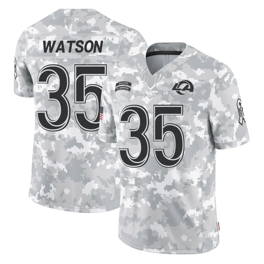Tlead LA.Rams #35 Jaylen Watson Player Arctic Camo Salute To Service Limited Game Stitched Jerseys