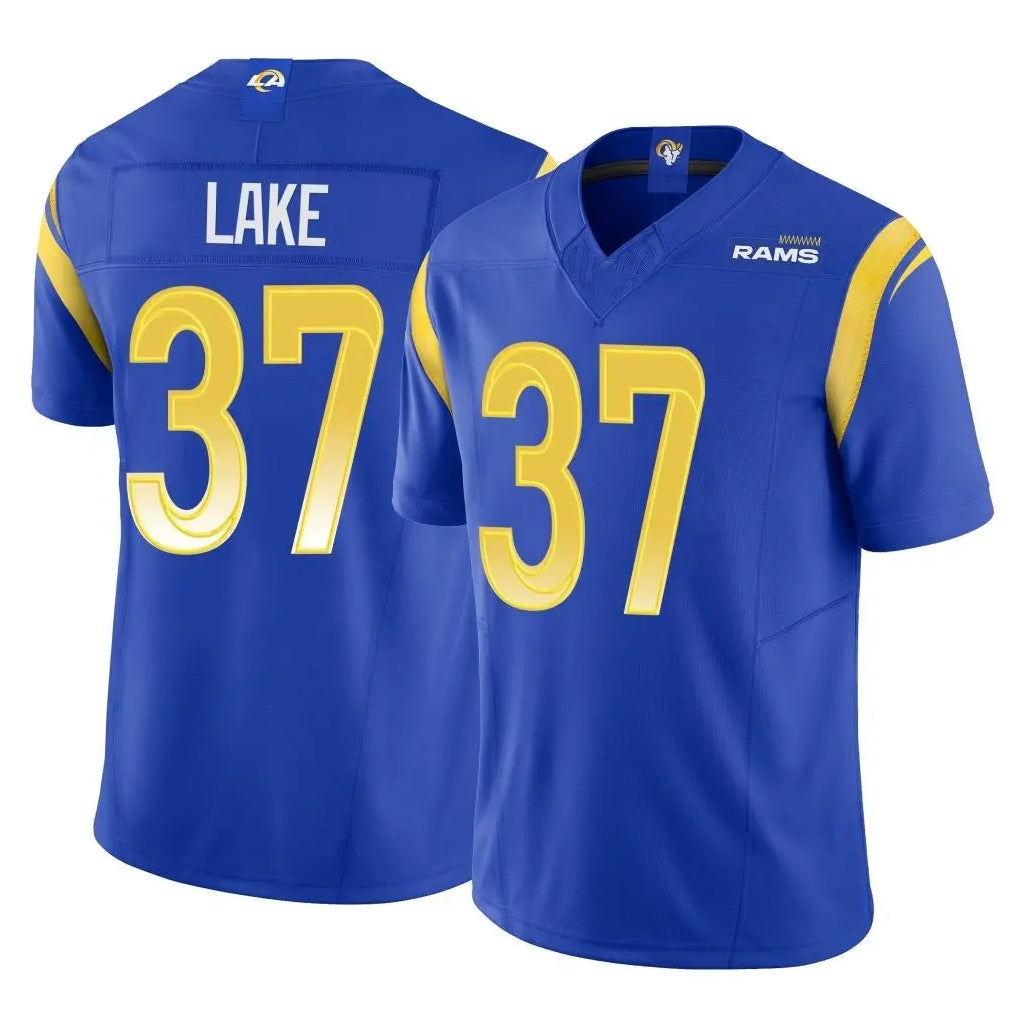 Tlead LA.Rams #37 Quentin Lake Player Royal Limited Vapor F.U.S.E. Home Game Stitched Jerseys