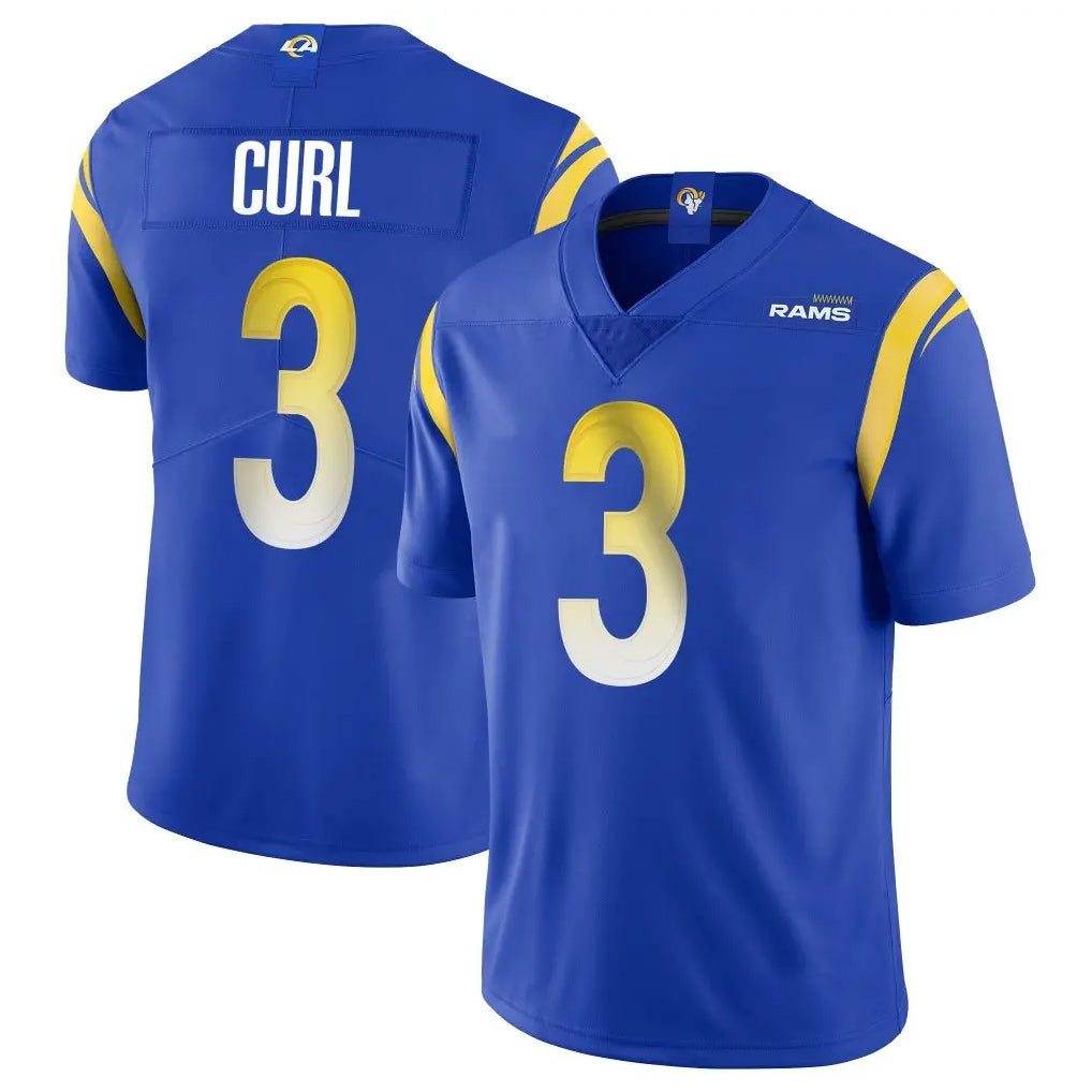 Tlead LA.Rams #3 Kam Curl Player Royal Limited Vapor Untouchable Home Game Stitched Jerseys