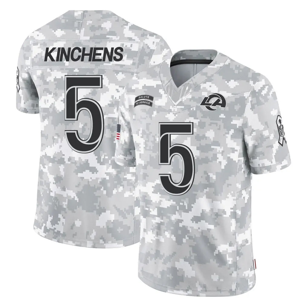 Tlead LA.Rams #5 Kamren Kinchens Player Arctic Camo Salute To Service Limited Game Stitched Jerseys
