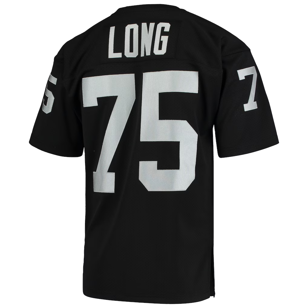 Tlead LV.Raiders 1983 #75 Howie Long Mitchell & Ness Black Authentic Throwback Retired Player Stitched Puhic Jersey