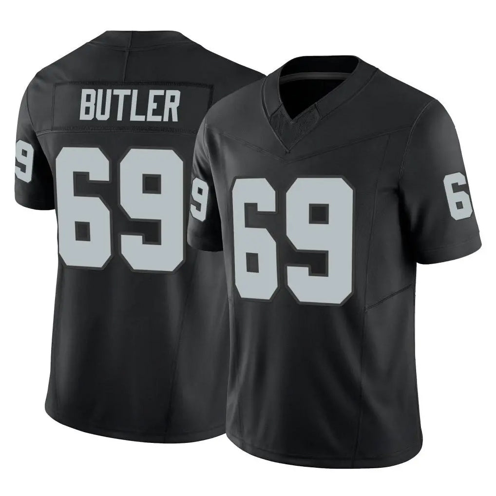 Tlead LV.Raiders #69 Adam Butler Player Black Limited Vapor F.U.S.E. Home Game Stitched Jerseys
