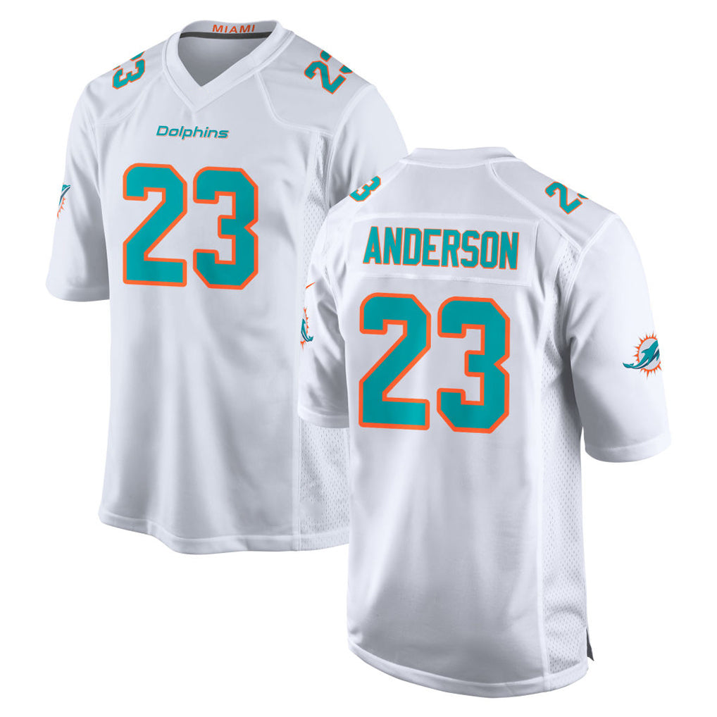 Tlead M.Dolphins #23 Zayne Anderson Player White Limited Home Game Stitched Jerseys