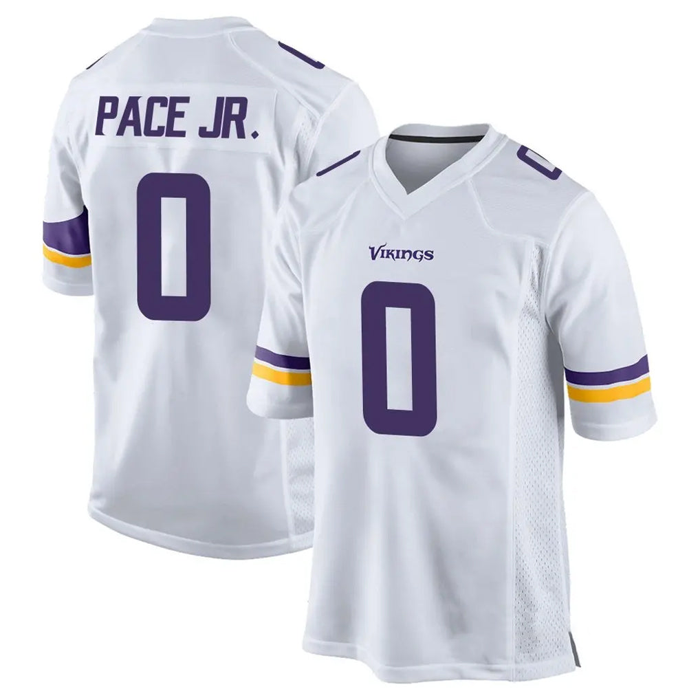 Tlead MN.Vikings #0 Ivan Pace Jr. Player White Home Game Stitched Jerseys