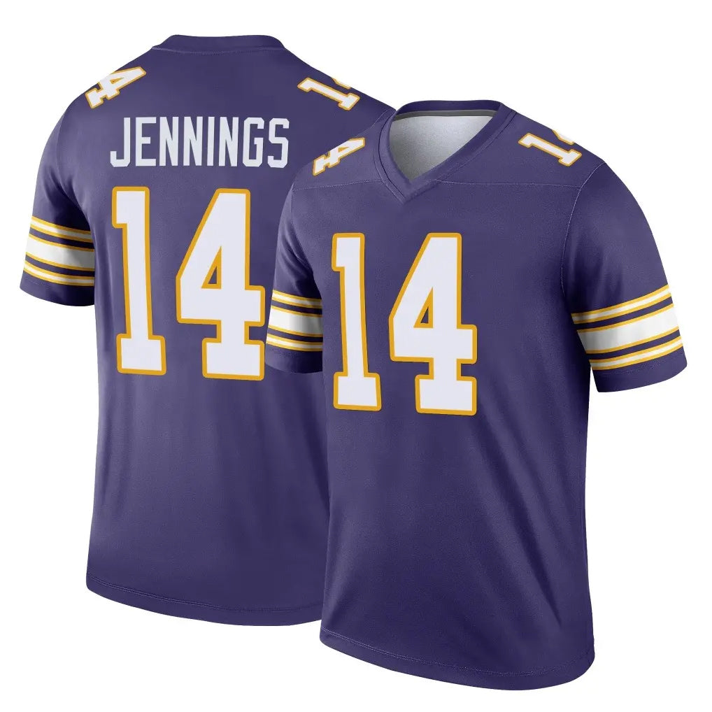 Tlead MN.Vikings #14 Jauan Jennings Player Purple Limited Classic Home Game Stitched Jerseys