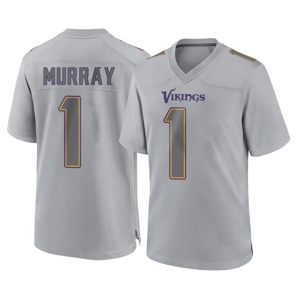 Tlead MN.Vikings #1 Kyler Murray Player Gray Atmosphere Fashion Home Game Stitched Jerseys