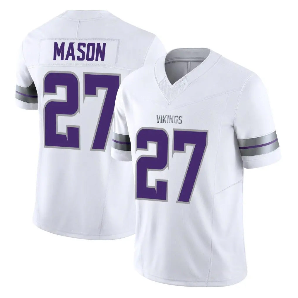 Tlead MN.Vikings #27 Jordan Mason Player White Limited Alternate Vapor F.U.S.E. Home Game Stitched Jerseys
