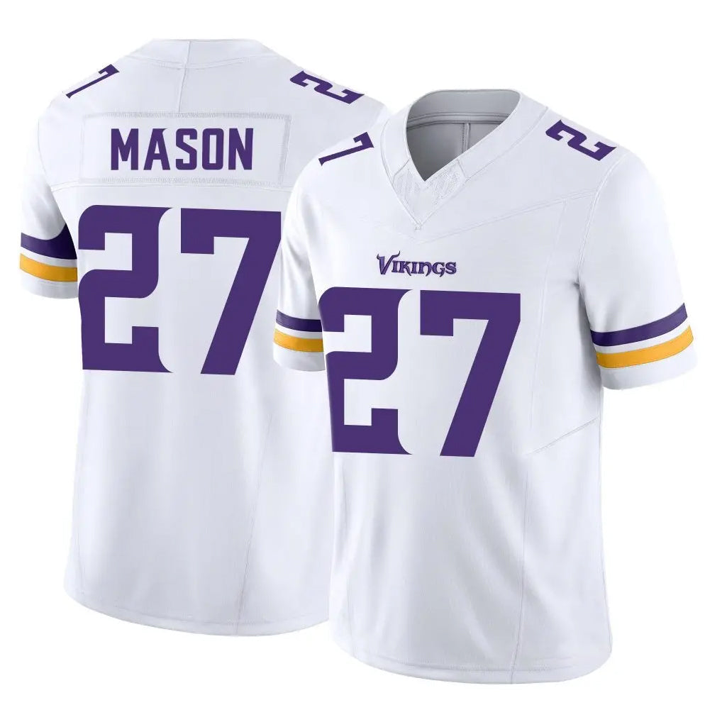 Tlead MN.Vikings #27 Jordan Mason Player White Limited Vapor F.U.S.E. Home Game Stitched Jerseys