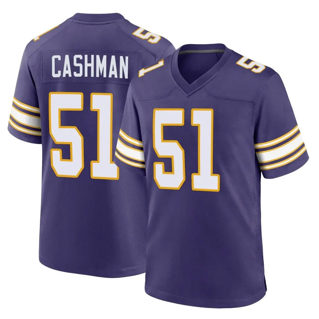 Tlead MN.Vikings #51 Blake Cashman Player Purple Classic Home Game Stitched Jerseys