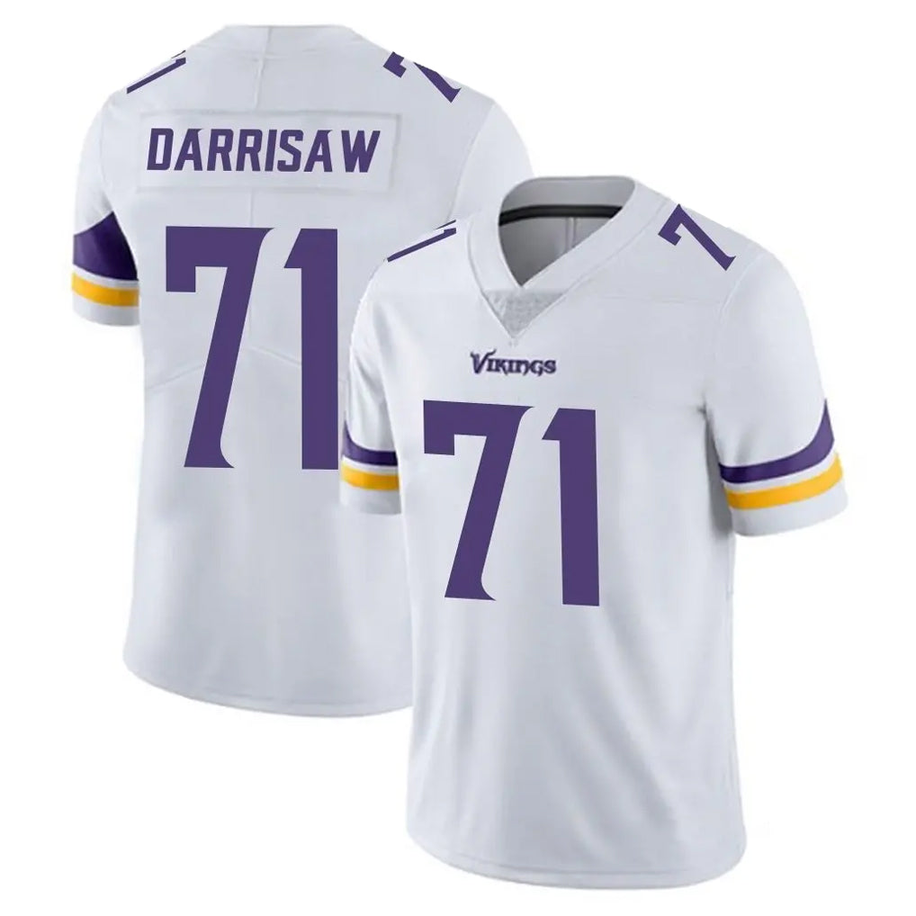 Tlead MN.Vikings #71 Christian Darrisaw Player White Limited Vapor Untouchable Home Game Stitched Jerseys