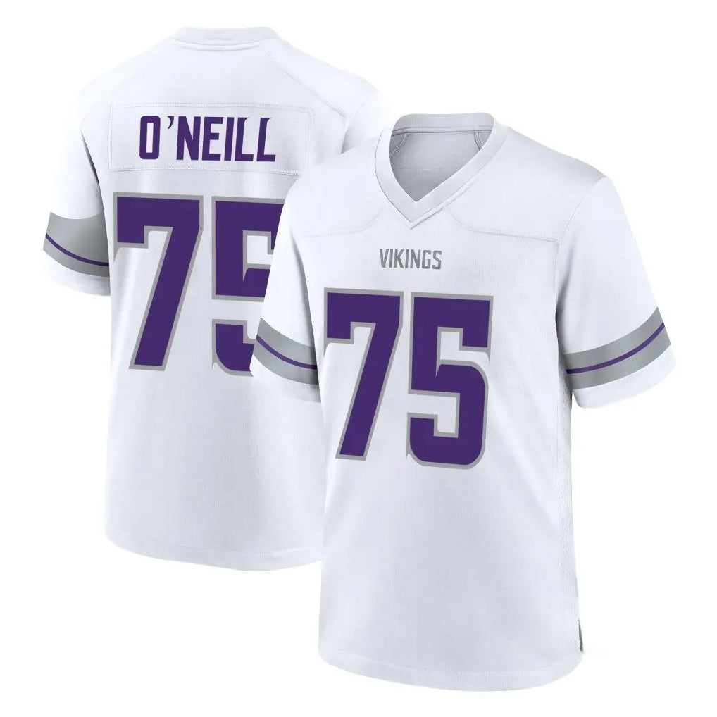 Tlead MN.Vikings #75 Brian O'Neill Player White Alternate Home Game Stitched Jerseys