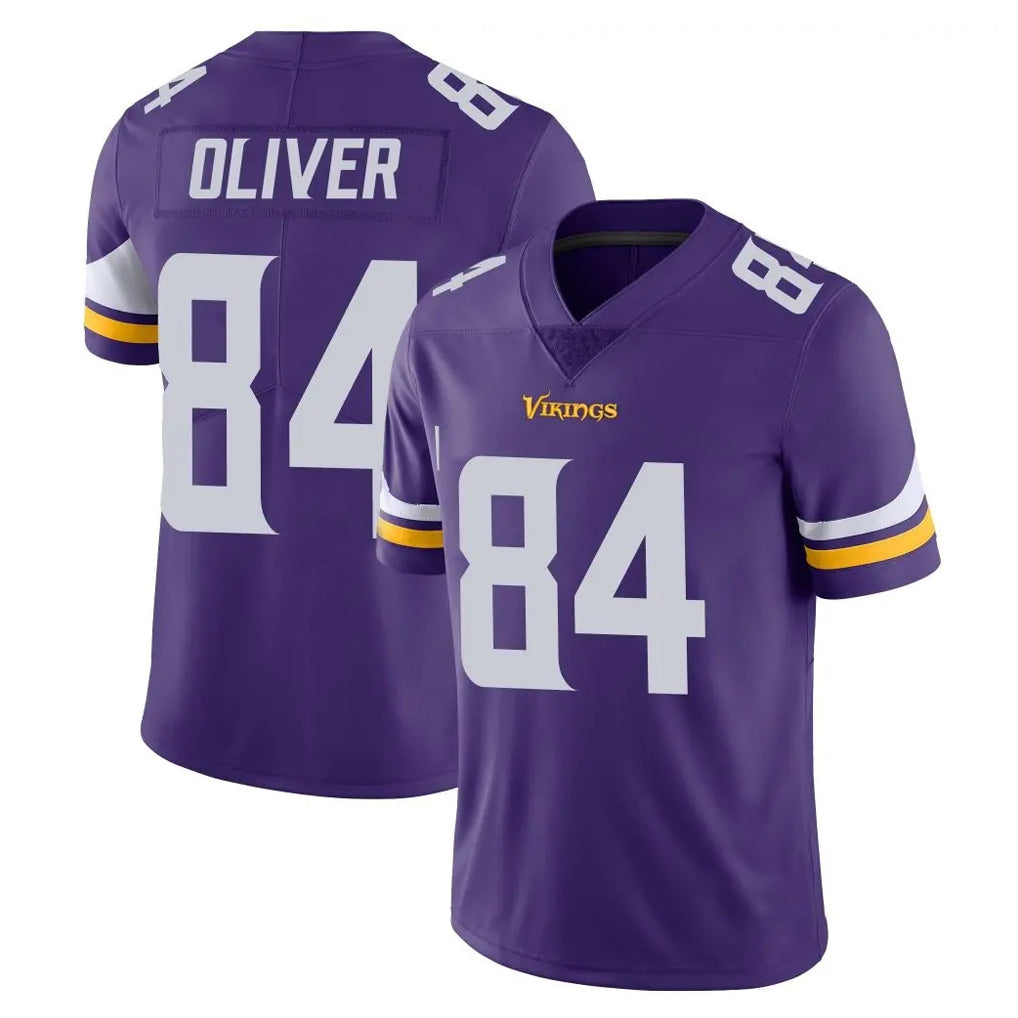Tlead MN.Vikings #84 Josh Oliver Player Purple Limited Vapor Untouchable Home Game Stitched Jerseys