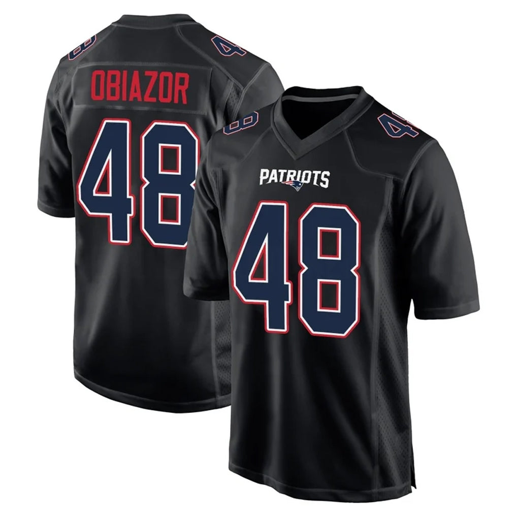 Tlead NE.Patriots #48 Namdi Obiazor Player Carbon Fashion Limited Home Game Stitched Jerseys