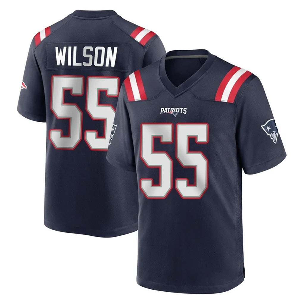 Tlead NE.Patriots #55 Jared Wilson Player Navy Home Game Stitched Jerseys