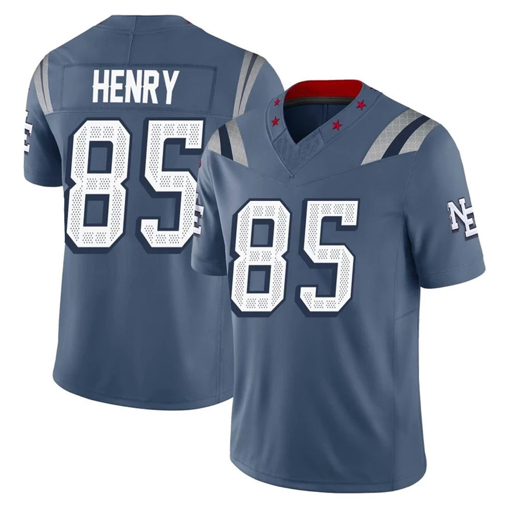 Tlead NE.Patriots #85 Hunter Henry Player Blue Limited Rivalries Collection Home Game Stitched Jerseys