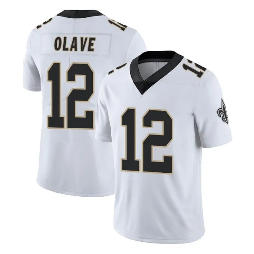 Tlead NO.Saints #12 Chris Olave Player White Limited Vapor Untouchable Home Game Stitched Jerseys