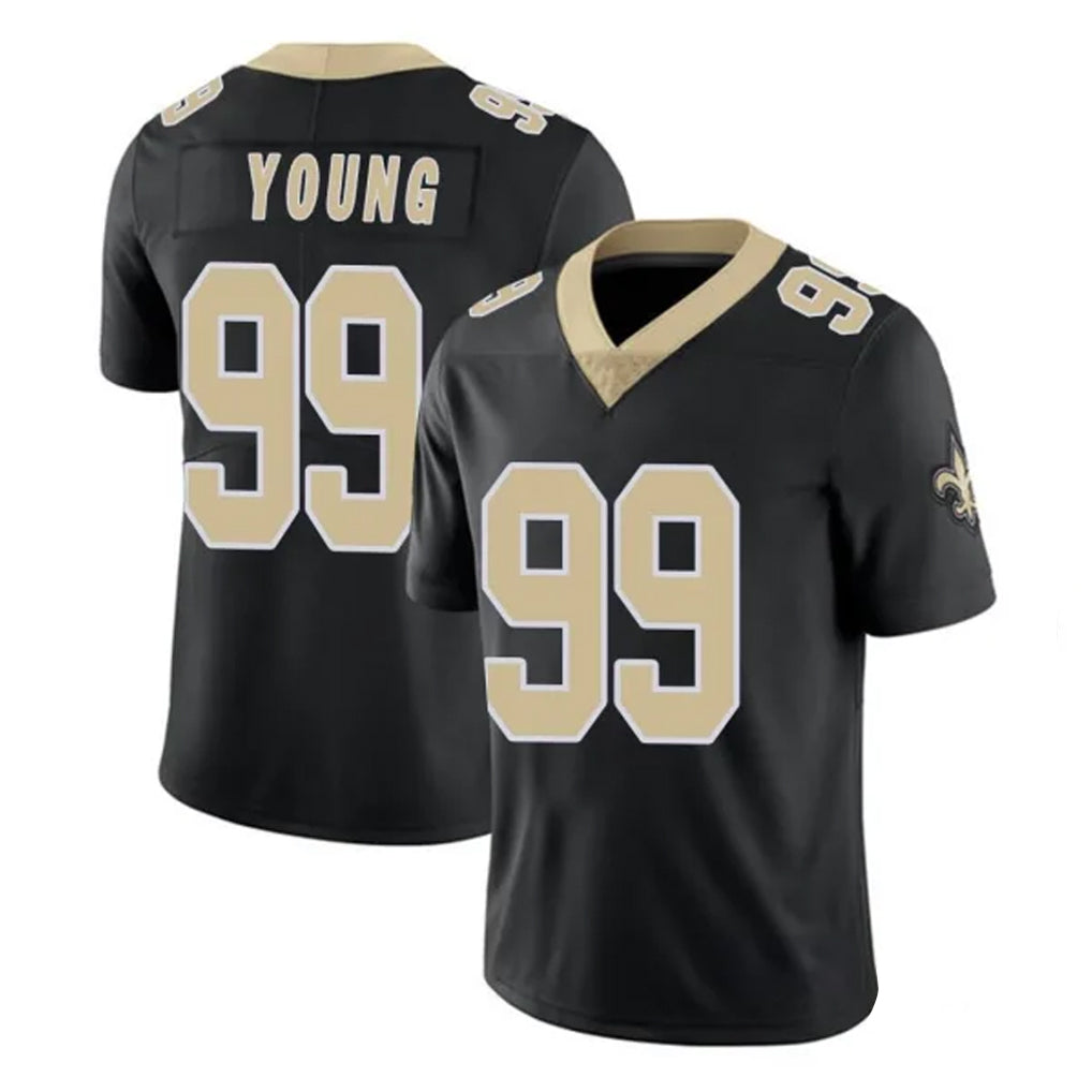 Tlead NO.Saints #99 Chase Young Player Black Limited Vapor Untouchable Home Game Stitched Jerseys
