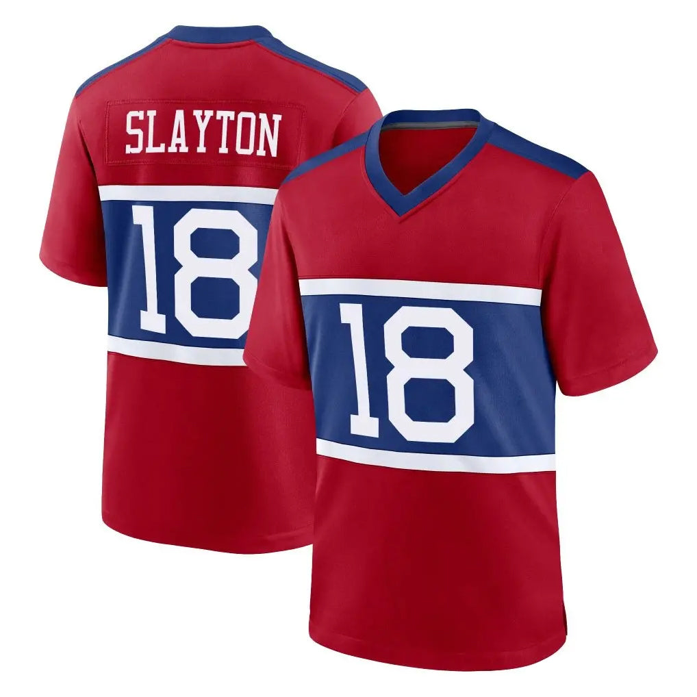 Tlead NY.Giants #18 Darius Slayton Player Red Century Home Game Stitched Jerseys