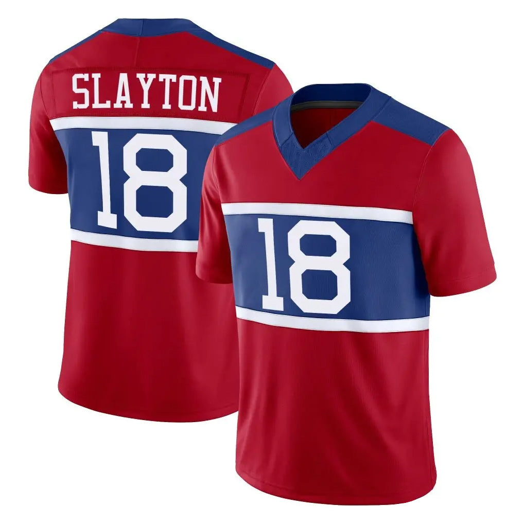 Tlead NY.Giants #18 Darius Slayton Player Red Century Vapor F.U.S.E. Home Game Stitched Jerseys
