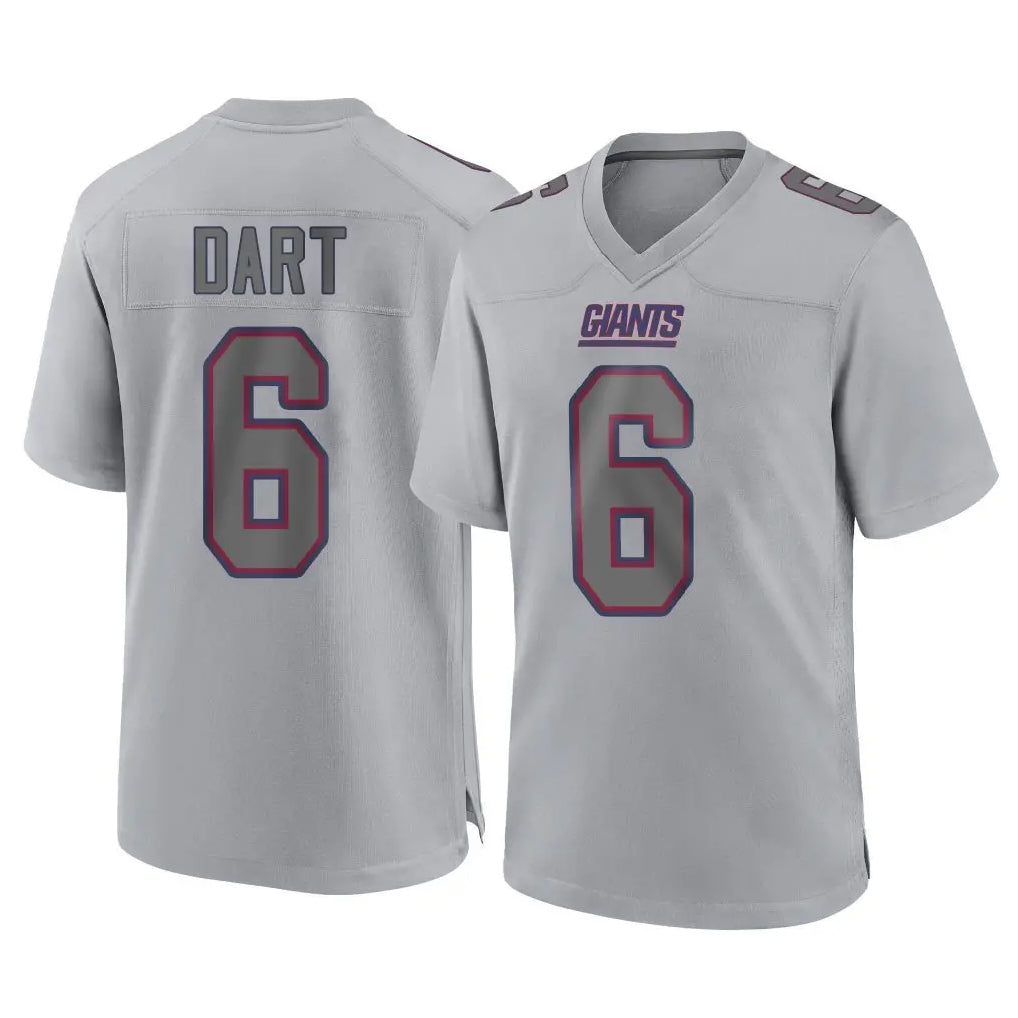 Tlead NY.Giants #6 Jaxson Dart Player Gray Atmosphere Fashion Limited Game Stitched Jerseys