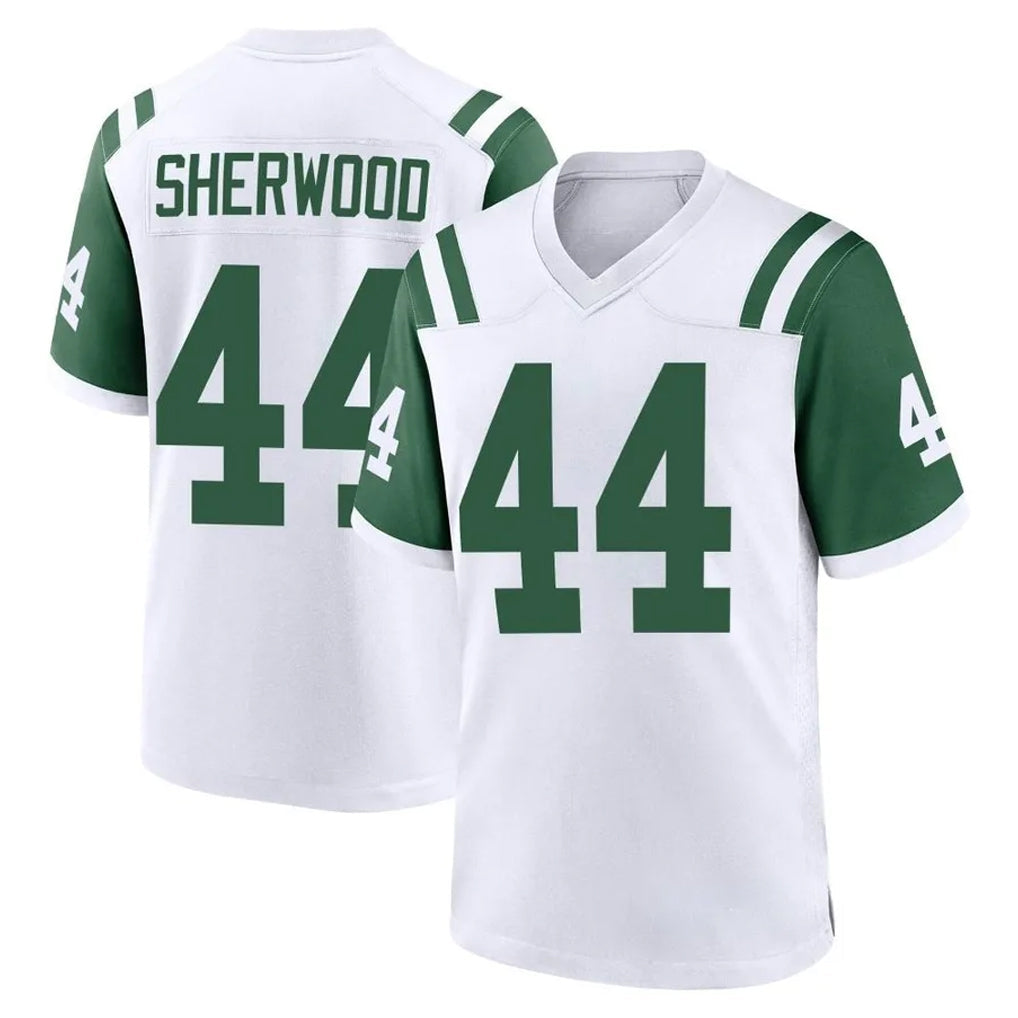 Tlead NY.Jets #44 Jamien Sherwood Player White Classic Home Game Stitched Jerseys