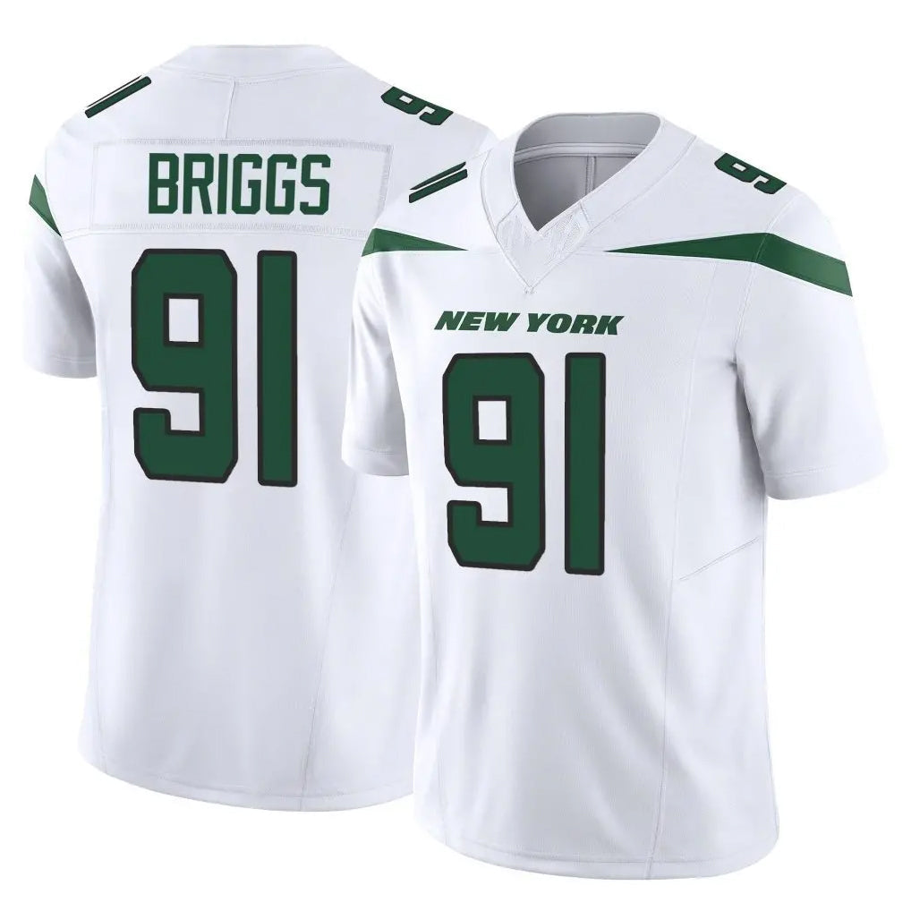 Tlead NY.Jets #91 Jowon Briggs Player White Limited Vapor F.U.S.E. Home Game Stitched Jerseys