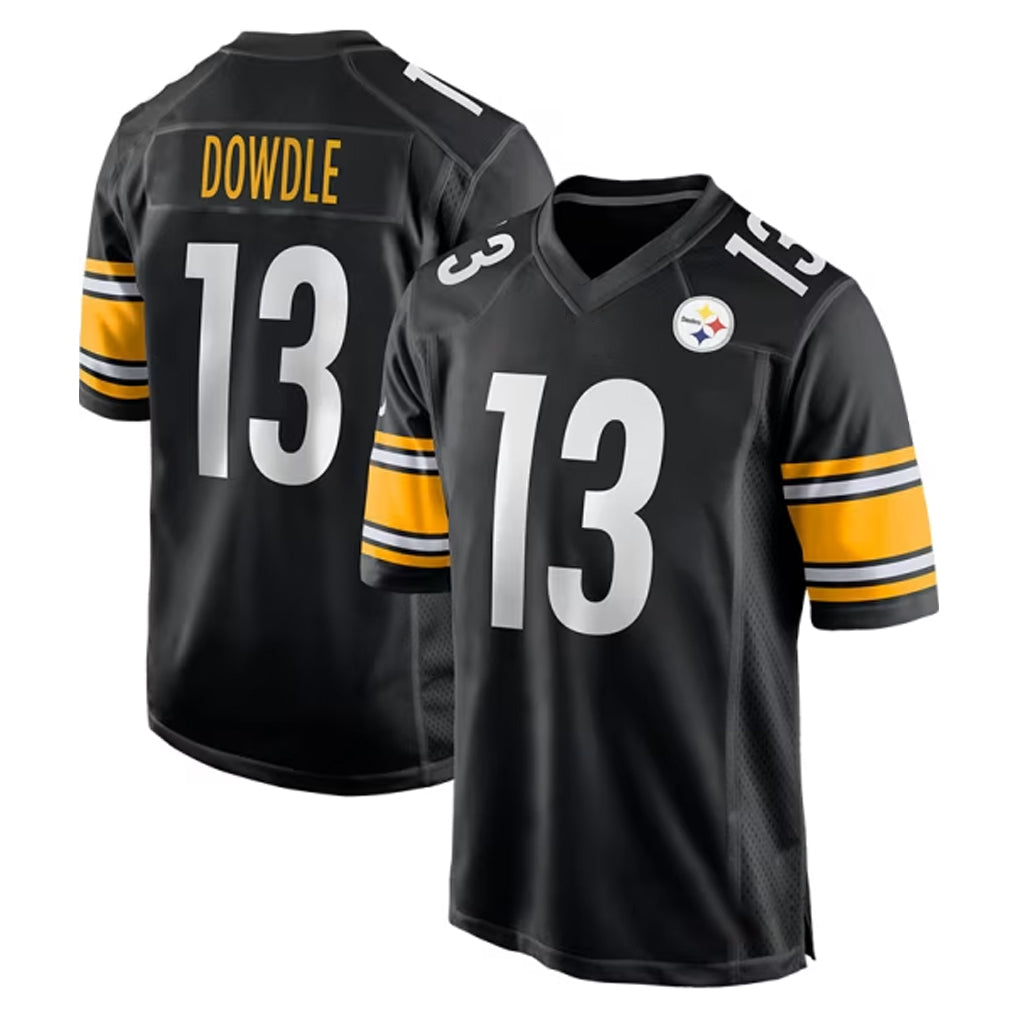 Tlead P.Steelers #13 Rico Dowdle Player Black Home Game Stitched Jerseys