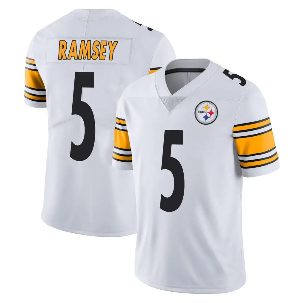 Tlead P.Steelers #5 Jalen Ramsey Player White Limited Vapor Untouchable Home Game Stitched Jerseys