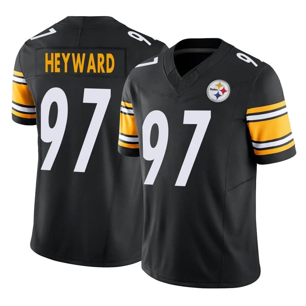 Tlead P.Steelers #97 Cameron Heyward Player Black Limited Vapor F.U.S.E. Home Game Stitched Jerseys