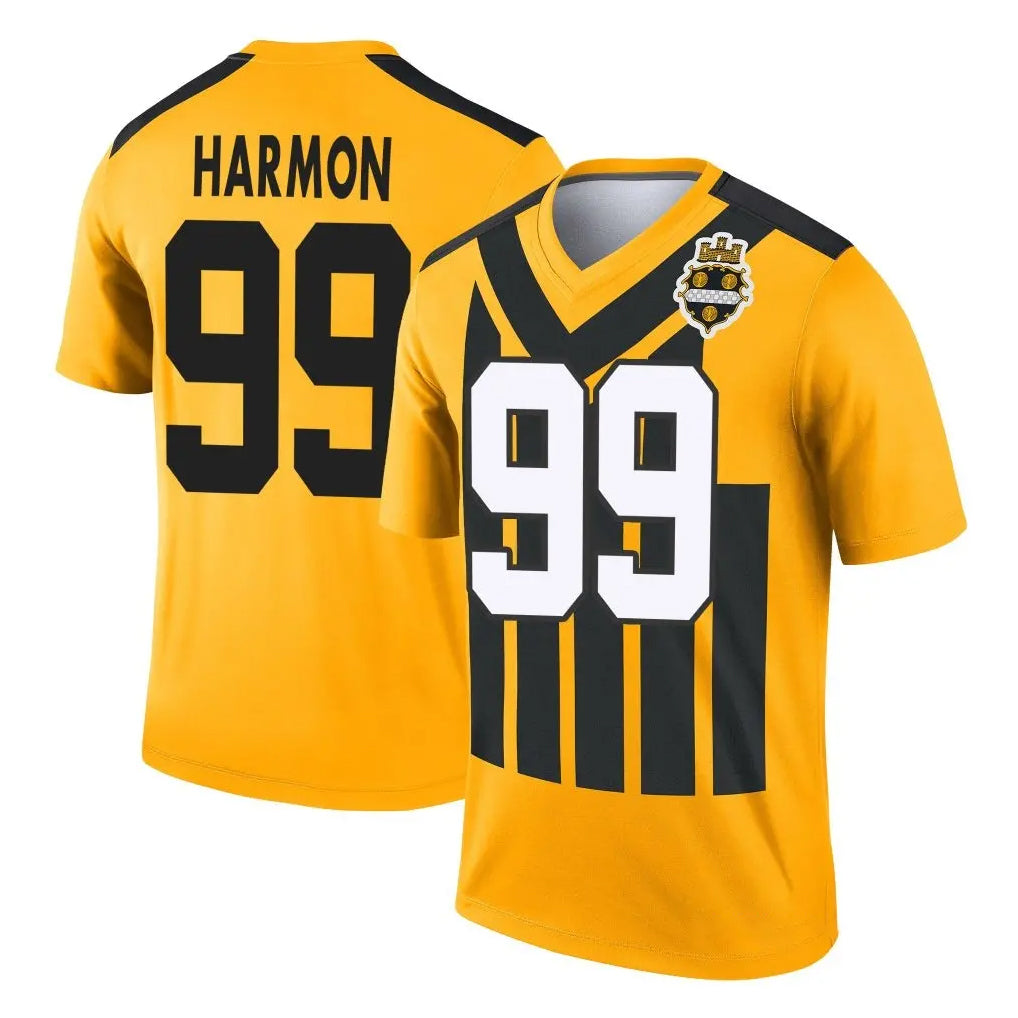 Tlead P.Steelers #99 Derrick Harmon Player Gold Legend Limited 1933 Throwback Performance Home Game Stitched Jerseys