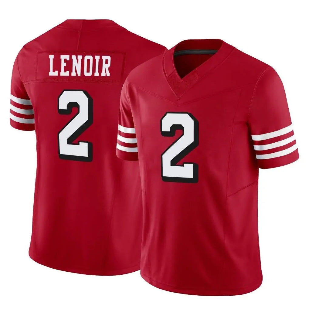 Tlead SF.49ers #2 Deommodore Lenoir Player Red Limited Alternate Vapor F.U.S.E. Home Game Stitched Jerseys