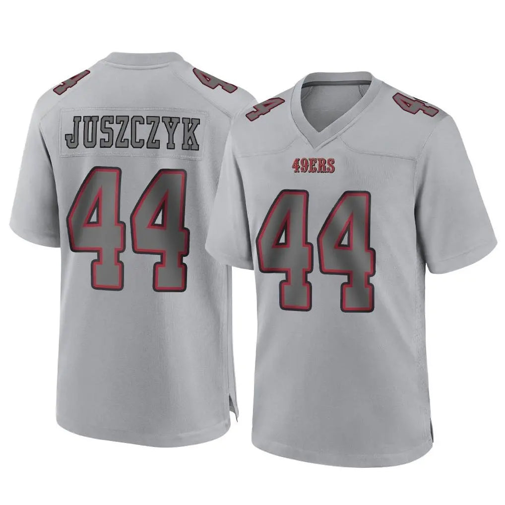 Tlead SF.49ers #44 Kyle Juszczyk Player Gray Atmosphere Fashion Home Game Stitched Jerseys