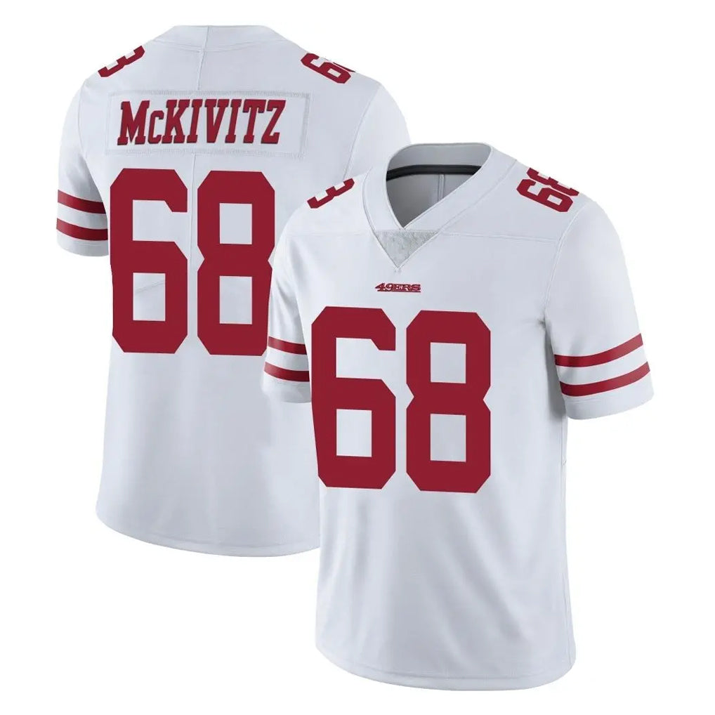 Tlead SF.49ers #68 Colton McKivitz Player White Limited Vapor Untouchable Home Game Stitched Jerseys