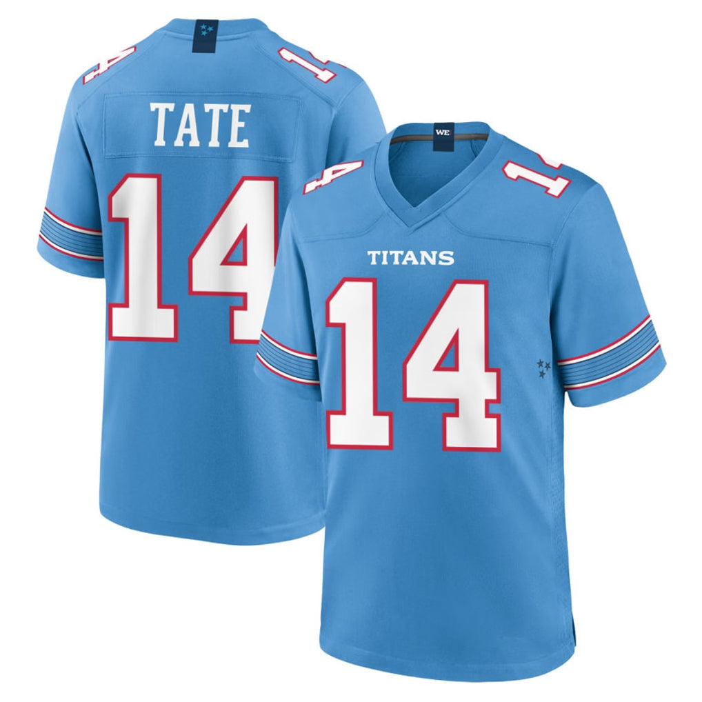 Tlead T.Titans #14 Carnell Tate Player Light Blue 2026 Game Home Stitched Jerseys