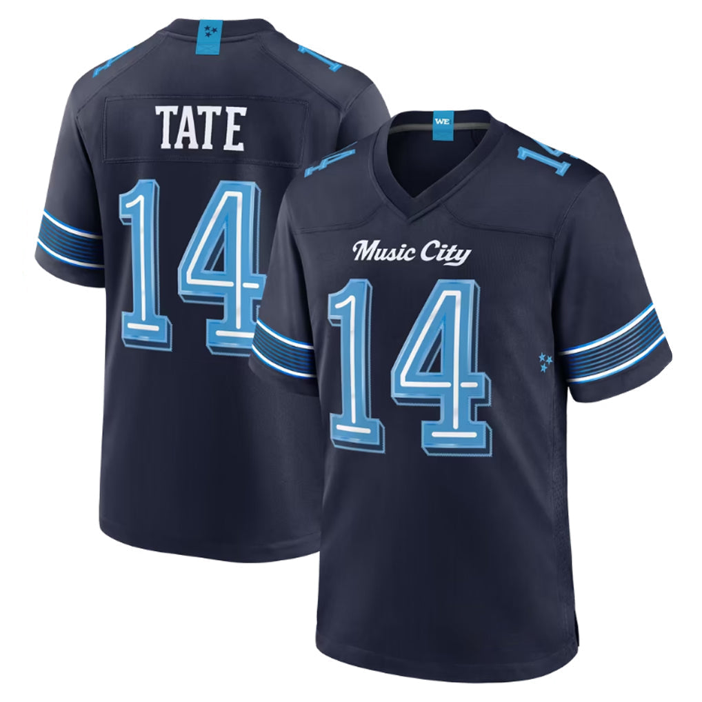 Tlead T.Titans #14 Carnell Tate Player Navy 2026 Rivalries Collection Home Game Stitched Jerseys