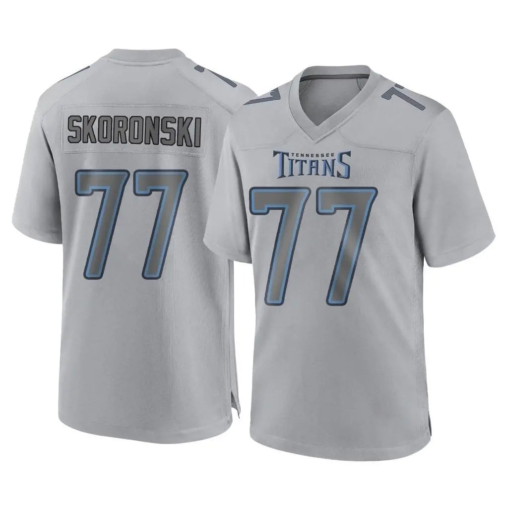 Tlead T.Titans #77 Peter Skoronski Player Gray Atmosphere Fashion Home Game Stitched Jerseys