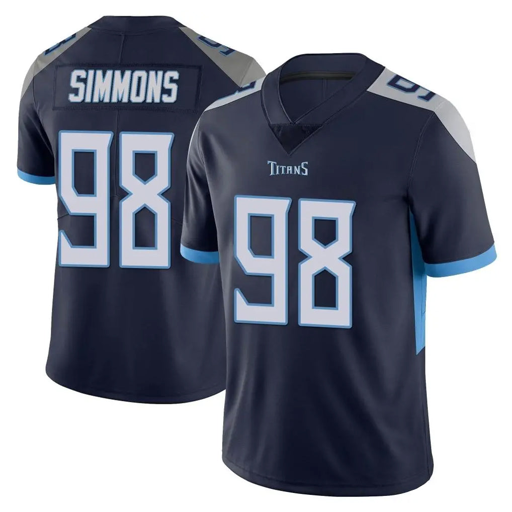 Tlead T.Titans #98 Jeffery Simmons Player Navy Limited Vapor Untouchable Home Game Stitched Jerseys