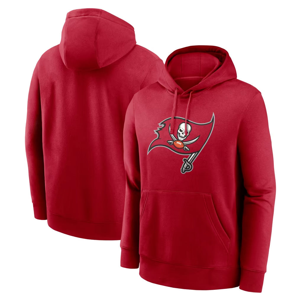 Tlead TB.Buccaneers Blank Player Red LOGO Pullover Hoodie Home Game Stitched Jerseys