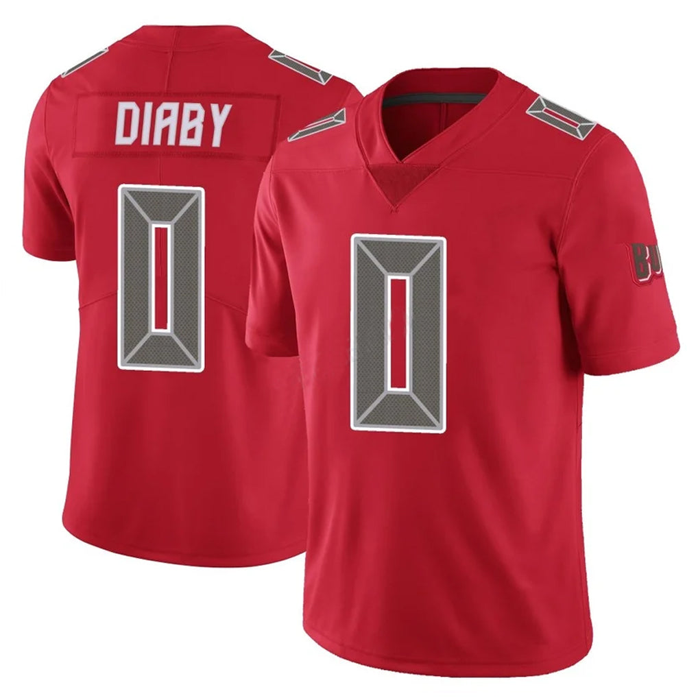 Tlead TB.Buccaneers #0 Yaya Diaby Player Red Limited Color Rush Home Game Stitched Jerseys