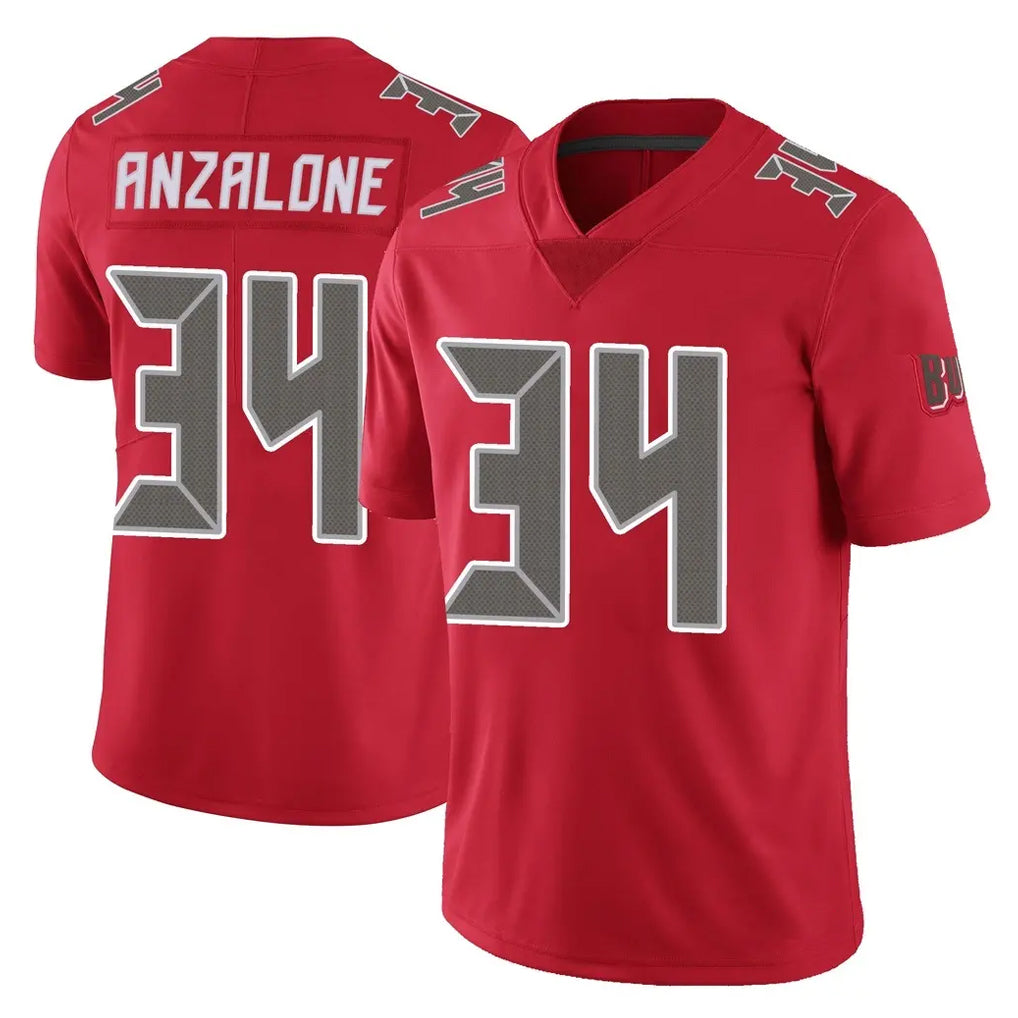 Tlead TB.Buccaneers #34 Alex Anzalone Player Red Limited Color Rush Home Game Stitched Jerseys