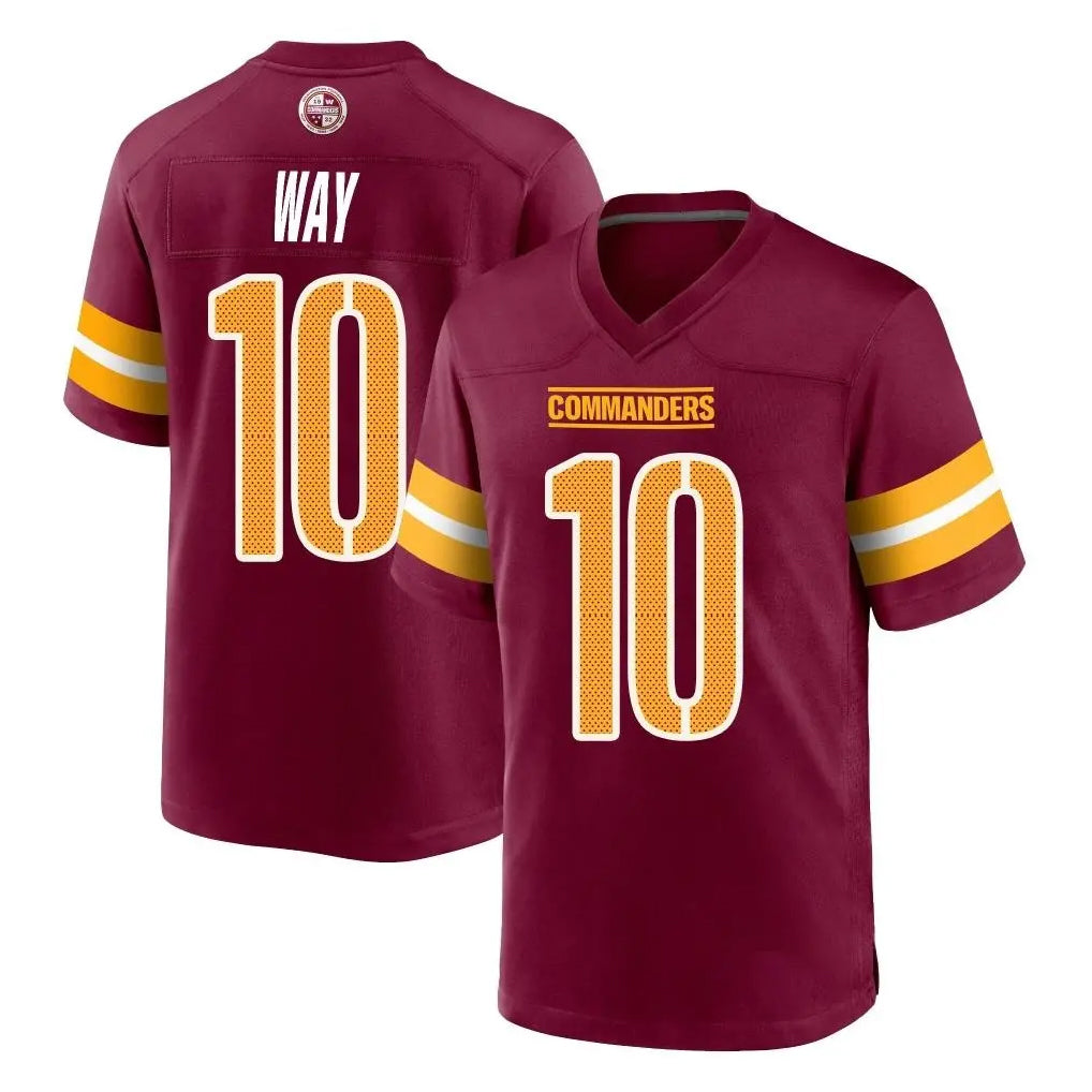 Tlead W.Commanders #10 Tress Way Player Burgundy Home Game Stitched Jerseys