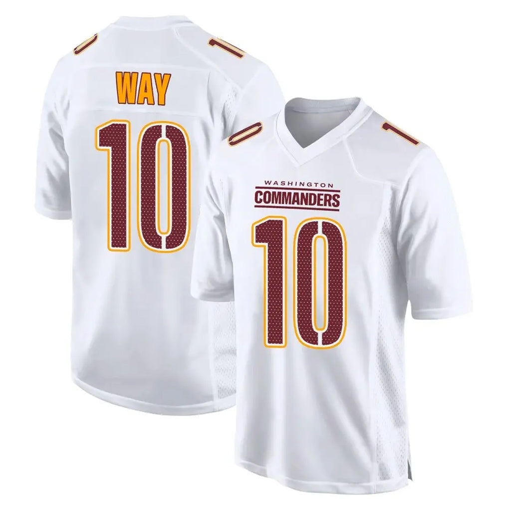Tlead W.Commanders #10 Tress Way Player White Tundra Fashion Home Game Stitched Jerseys