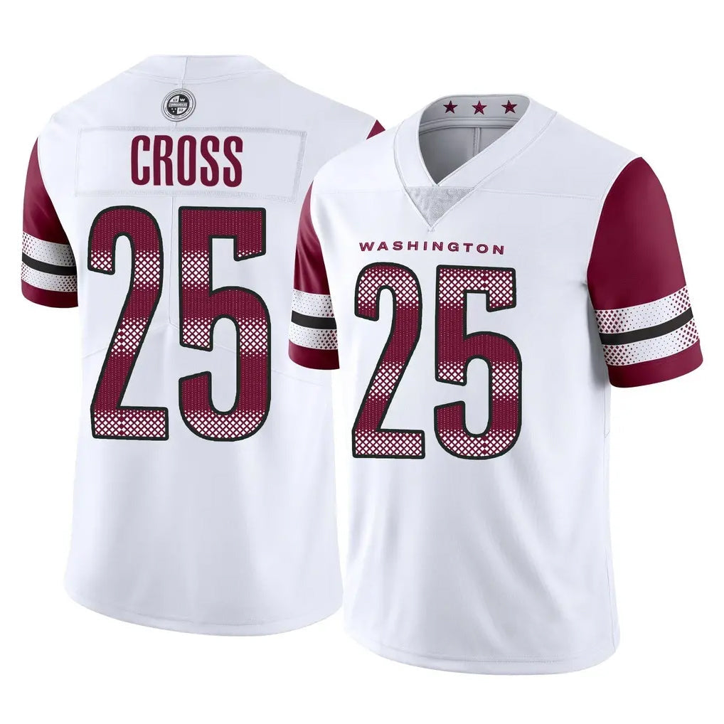 Tlead W.Commanders #25 Nick Cross Player White Limited Vapor Home Game Stitched Jerseys