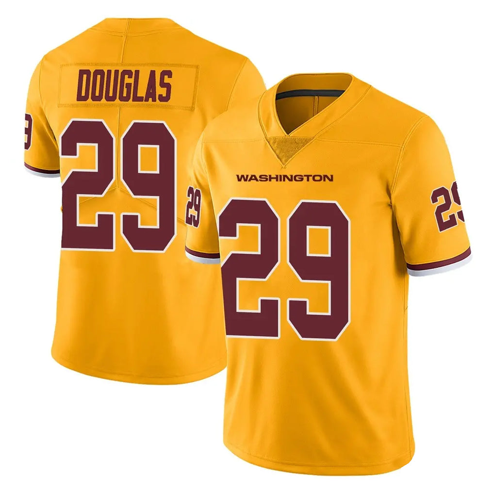 Tlead W.Commanders #29 Rasul Douglas Player Gold Limited Color Rush Home Game Stitched Jerseys