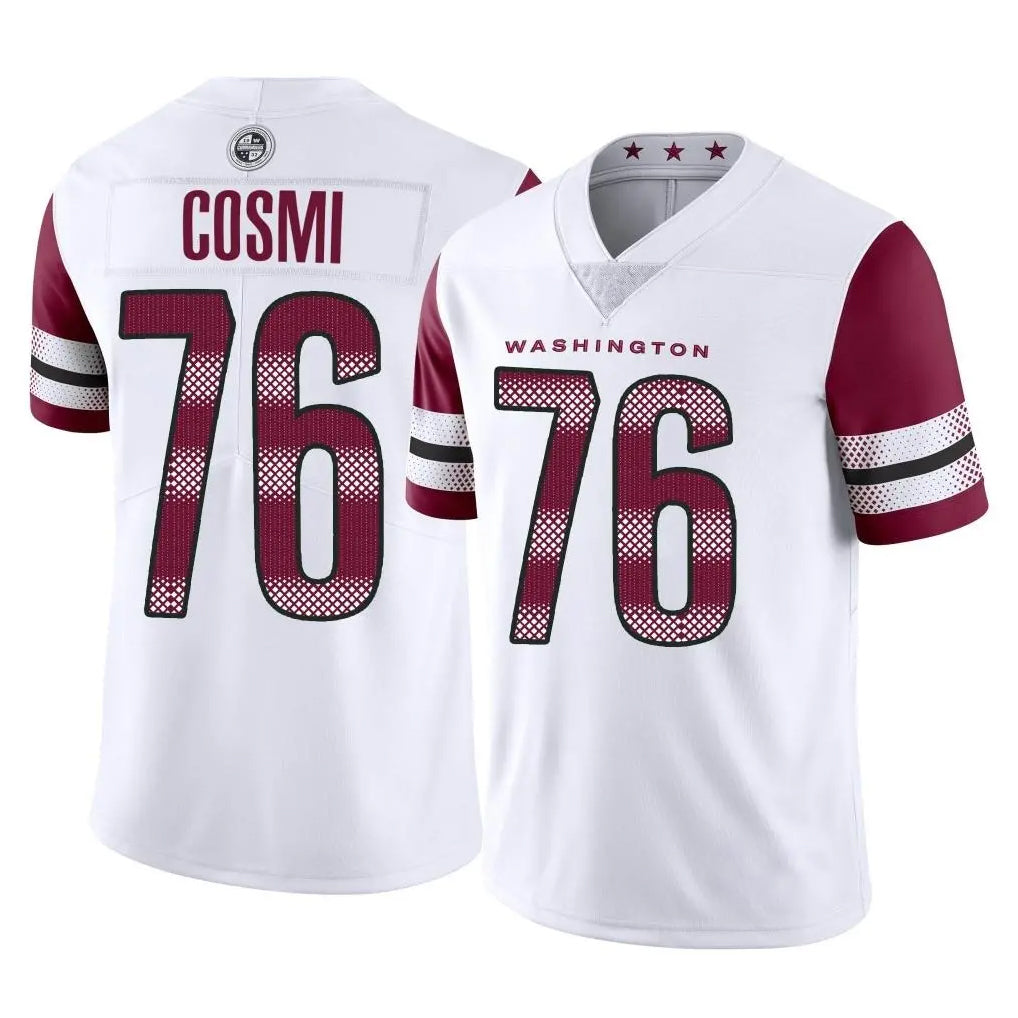 Tlead W.Commanders #76 Sam Cosmi Player White Limited Vapor Home Game Stitched Jerseys
