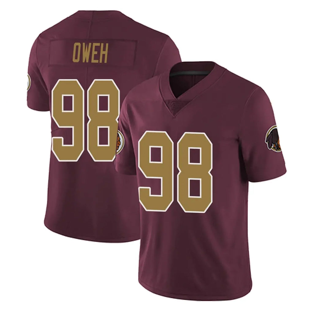 Tlead W.Commanders #98 Odafe Oweh Player Burgundy Alternate Vapor Untouchable Home Game Stitched Jerseys