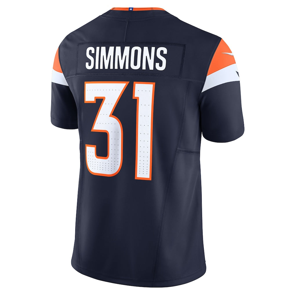 Tlead D.Broncos #31 Justin Simmons Navy Vapor F.U.S.E. Limited Jersey