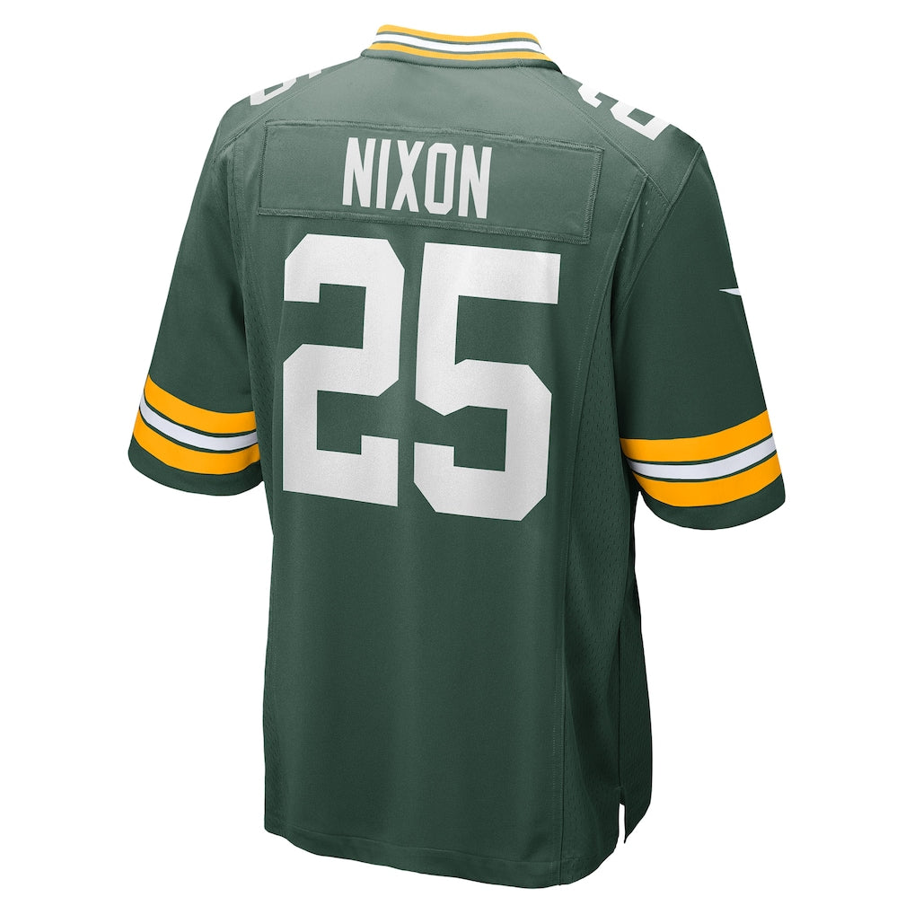 Tlead GB.Packers #25 Keisean Nixon Green Game Player Jersey