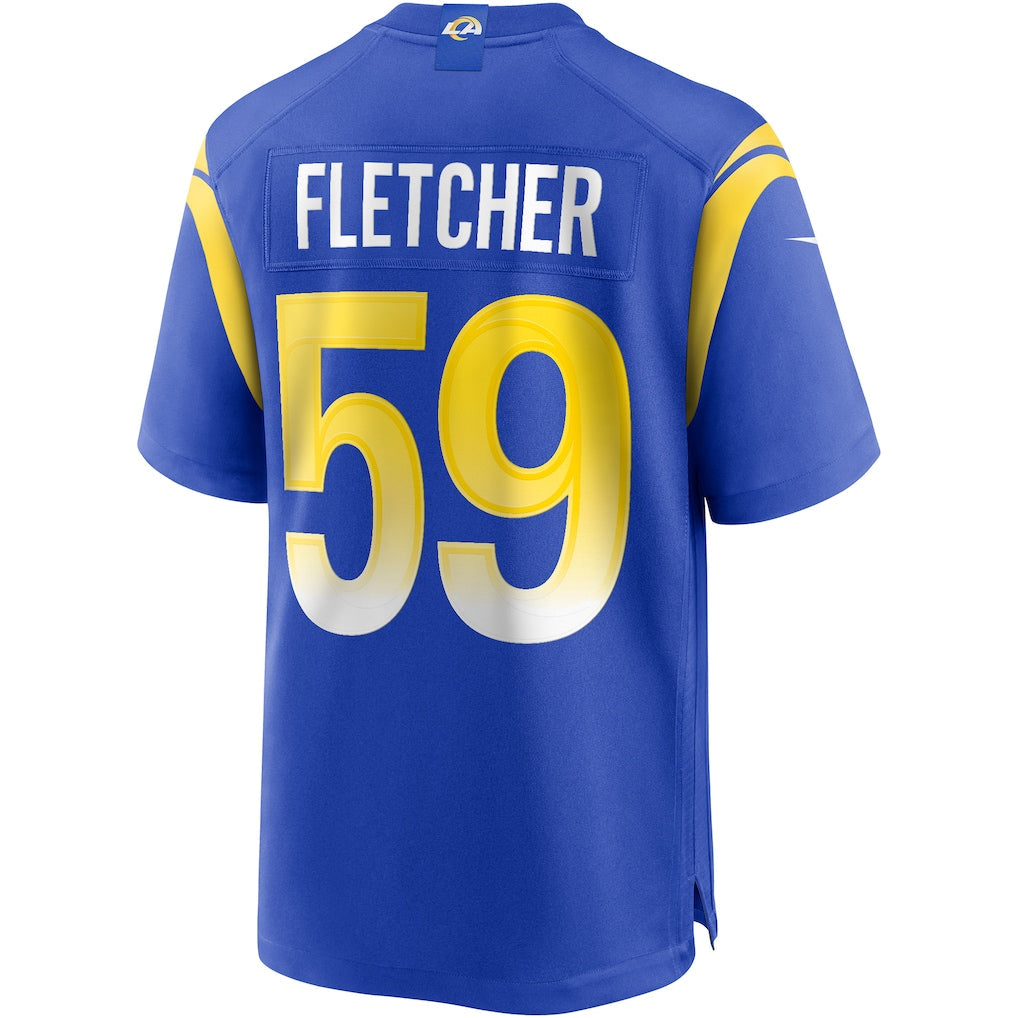 Tlead LA.Rams #59 London Fletcher Royal Game Retired Player Jersey